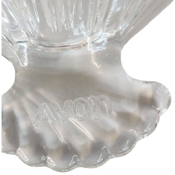 Vintage Avon Crystal Fan-Shaped Soap Dish, Candy Dish, Trinket Tray - Picture 6 of 10